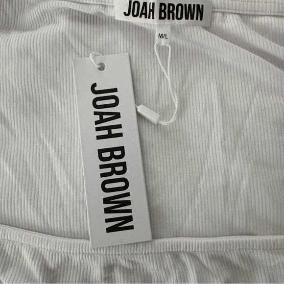 NWT, Joah Brown Square Neck Tight Rib Top, Sz M/L - Picture 13 of 14